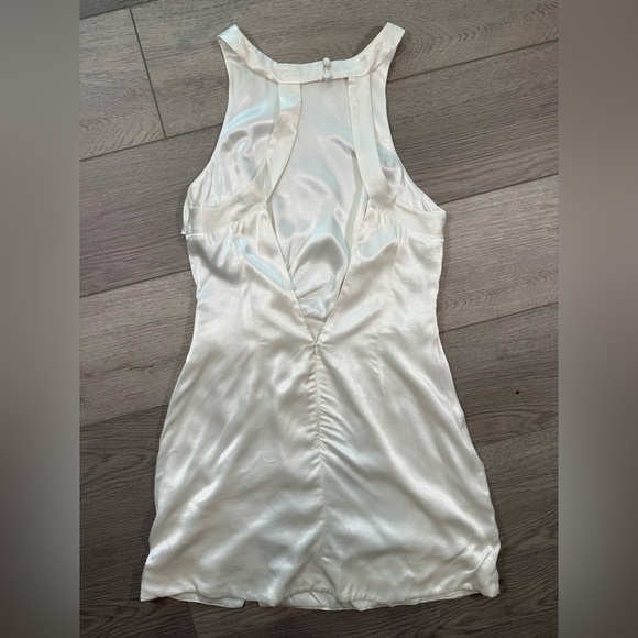 NWTFor Love and Lemons Lucy Mini Dress women white open back side cut out sz med - Picture 3 of 5